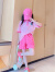 迪士尼（Disney）女童夏季套装短袖POLO衫韩版中大童学院风女孩运动短裤儿童两件套 粉色 套装【无包】 140