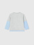 Gap男幼童2024春季新款logo高弹假两件长袖T恤儿童装上衣890266 灰色 110cm(4-5岁) 亚洲尺码