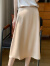 HIPPATIA缎面简约半身裙女装2024夏季高腰气质百搭丝滑纯色中长款A字裙 经典黑 L（建议105-120斤）