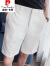 皮尔卡丹白色男士裤子短裤男款潮流2024夏季新款冰丝薄款休闲五分小西裤 黑色 XL