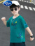 迪士尼品牌童装棉质男童夏装套装2022新款中大童夏季帅气短袖韩版儿童洋气衣服潮夏天小孩穿的 绿色上衣 110码建议身高100CM左右