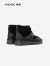 奥康（Aokang）官方女鞋 2023冬季新款复古拼接雪地靴加绒保暖女士棉靴 黑色 35