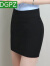 DGPZ半身裙女士短裙包臀裙一步裙职业西装裙商务休闲显瘦工作裙1682 黑色102开叉长款 2XL（适合125斤左右）