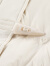 lagogo拉谷谷冬新款连帽米白色设计感甜美羽绒服女宽松加厚小个子 米白色(V2) 165/L/40