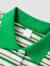 Semir森马POLO衫女短款紧身夏季华夫格条纹衫复古风 绿色调00344 150/76A/XS