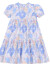 迪士尼（Disney）品牌童装女童夏装连衣裙新款儿童夏季短袖裙子女孩洋气碎花公主裙 蓝色 170cm