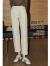 库恩玛维【100棉】韩版白色牛仔裤女2024早春新款设计感窄版长裤K30518 米白色 S