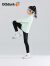 可可鸭（QQ DUCK）童装儿童外套女童上衣学生跑步运动训练服修身运动浅绿；165