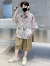 迈兜熊男童中国风夏季套装2024新款时尚个性短袖儿童洋气国潮表演服潮牌 卡其色 120