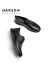 哈森（Harson）男鞋商务休闲鞋夏季新款商务休闲舒适皮鞋男士透气防滑耐磨皮鞋 NS41004黑色 38