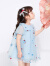 巴拉巴拉童装女童连衣裙宝宝夏装儿童裙子甜美可爱小童网纱公主风 天青蓝-80901 100cm