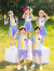六一儿童演出服朗诵比赛小学生幼儿园校服大合唱班服毕业表演服装 紫色  春夏女裙款四件套 110码  高105CM以下 32斤以下