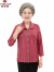 俞兆林中老年人奶奶夏装衬衫上衣70妈妈装夏季七分袖开衫衬衣老人衣服 绿色 2XL 建议105-120斤