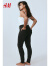 H&M女装2024春季新款CleanFit简约加高腰及踝牛仔打底裤1152457 黑色015 155/64A