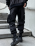 普戈斯（PUGESI）亚比朋克雇佣兵裤子男飞行员重磅伞兵战术工装裤机能风士兵冲锋裤 黑色 黑武士裤 3XL