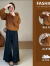 吻瑷（wenai）卫衣女士2023年秋冬季装新款套装温柔系穿搭女新款韩版气质宽松减 牛仔裤 S