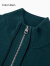 Calvin Klein Jeans秋冬男士商务简约字母刺绣拉链毛衣针织开衫J324491 CA4-绿灰 S