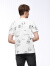 海一家趣味涂鸦短T2023夏季新款创意印花青春活力短袖T恤男 米白花纹84 185/100A/XXL