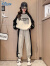 迪士尼（Disney）女童春装运动套装2024新款儿童时髦洋气中大童秋冬卫衣两件套春秋 图片色 140码(建议身高125-135CM)