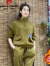 皮尔卡丹2024秋冬季新款加绒加厚休闲运动套装女洋气时尚小个子卫衣两件 咖色 XXXL(建议130-150斤)