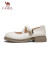 骆驼（CAMEL）玛丽珍单鞋女秋季新款JK小皮鞋女鞋子 L23A076017米白 34