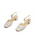 红蜻蜓包头凉鞋2024夏季镂空法式仙女风粗跟玛丽珍鞋 WFV24012米白色37