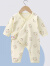 哈罗小黄鸭两0-6月婴儿春装新生婴儿儿四季宝宝哈衣棉衣服 米色熊头 52