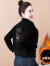 皮尔卡丹（pierre cardin）加绒加厚小香风外套女装秋冬季新款法式时尚高端气质小个子短外套 黑色 S