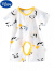 迪士尼（Disney）婴儿连体衣夏季薄款短袖开裆哈衣纯棉空调男女宝宝夏装新生儿衣服 棉花糖 59cm(59cm)