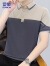 罗蒙（ROMON）短袖T恤男2024夏季短袖男士商务休闲polo打底衫体恤工作服