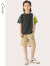 纯一良品（CUNYI）童装男童短袖T恤2024夏季新款中大童儿童撞色百搭休闲上衣 深灰 160cm