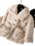 维伦凯小魔威女童羊羔毛皮草外套2023新款时髦洋气獭兔毛儿童加绒加厚秋 杏色 100cm(100cm)