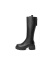 百丽美拉德风骑士靴女商场同款高跟高筒靴加绒A6Y1DDG3 黑色-单里 36