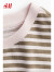 H&M2024夏季新品女士印花T恤1198432 米灰色/条纹 170/104