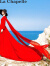 拉夏贝尔红裙子V领复古大红色雪纺连衣裙拖尾长袖飘逸海边度假裙旅拍 玫红色 S