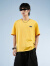 黑鲸休闲圆领短袖T恤男夏季新款简约多色套头t恤衫 亮黄色A1 175/92A(L) 推荐69-75kg