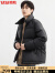 鸭鸭（YAYA）羽绒服男短款2023年冬季新款男士品牌时尚加厚保暖外套 黑色 L/175