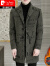 皮尔卡丹中长款毛呢大衣男士尼子外套高端男装冬季加绒加厚水貂绒风衣针织 咖色 6625 M