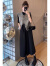 荧蒂（YINGDI）连衣裙春装穿搭一整套2024新款轻奢感小香风马甲配连衣裙两装 黑色连衣裙《单件》 S(80-100)
