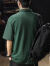 古先森美式经典280g重磅短袖POLO衫男2024夏季新款水洗复古男士体恤男款 墨绿色 XL【145-160斤】