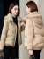梵蒂沃（FANDIWO）高端品牌皮草白鹅绒羽绒服女2023新款时尚进口水貂毛领外套 卡其 S