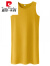 皮尔卡丹黑色吊带背心裙女2024夏季大号无袖打底连衣裙子中长款内搭小黑裙 土黄色 (022) L (适合95~105斤)