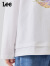 Lee儿童长袖T恤2024春季新品假两件下摆印花设计宽松圆领套头上衣 月光白 165CM