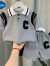 迪士尼（Disney）男童夏装套装儿童衫运动夏季短袖童装幼童夏天宝宝衣服一整套 大C字母套装 灰色必入款 90 适合1-2周岁宝宝