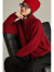 雲上生活「vtg开衫」新年红竖条纹全羊毛开衫毛衣女W9099X 红色 M
