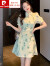 皮尔卡丹（pierre cardin）2024新款法式高级感玫红色改良旗袍修身显瘦小个子连衣裙女装夏季 玫粉 色 S