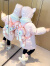 迪士尼（Disney）女童羽绒服中长款冬季洋气中小童保暖棉衣女宝宝冬装儿童连帽衣服 粉红色带贝儿包包 90码建议身高80-90年龄1-2岁