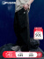 FILA FUSION斐乐潮牌男装梭织长裤男2024夏季新款时尚休闲直口裤子 正黑色-BK 180/88A/XL