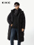 KIKC商场同款羽绒服男冬季新款连帽加厚保暖情侣户外滑雪休闲防寒外套 黑色 M(170/92A)