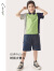 纯一良品（CUNYI）童装男童POLO衫儿童上衣2024夏季新款中大童撞色短袖T恤 果绿色 150cm